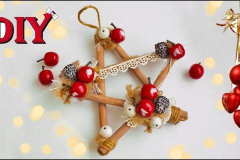 Звезда. Новогодняя игрушка на елку своими руками. Мастер класс. How to make a New Year star