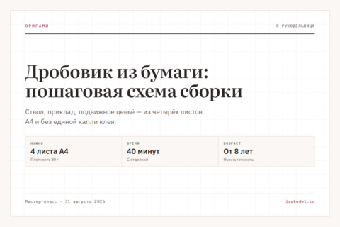 Дробовик из бумаги: пошаговая схема сборки