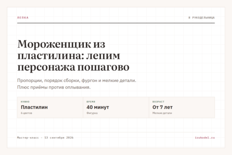 Мороженщик из пластилина: лепим персонажа пошагово