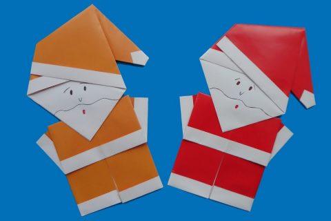 #санта #дедмороз #оригами Дед Мороз — гирлянда, открытка