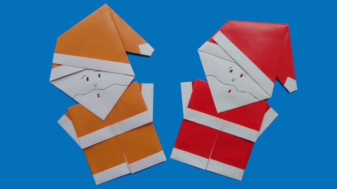 Оригами дед мороз из бумаги. Дед Мороз оригами из бумаги для детей. Оригами дед Мороз. Оригами дед Мороз для дошкольников.