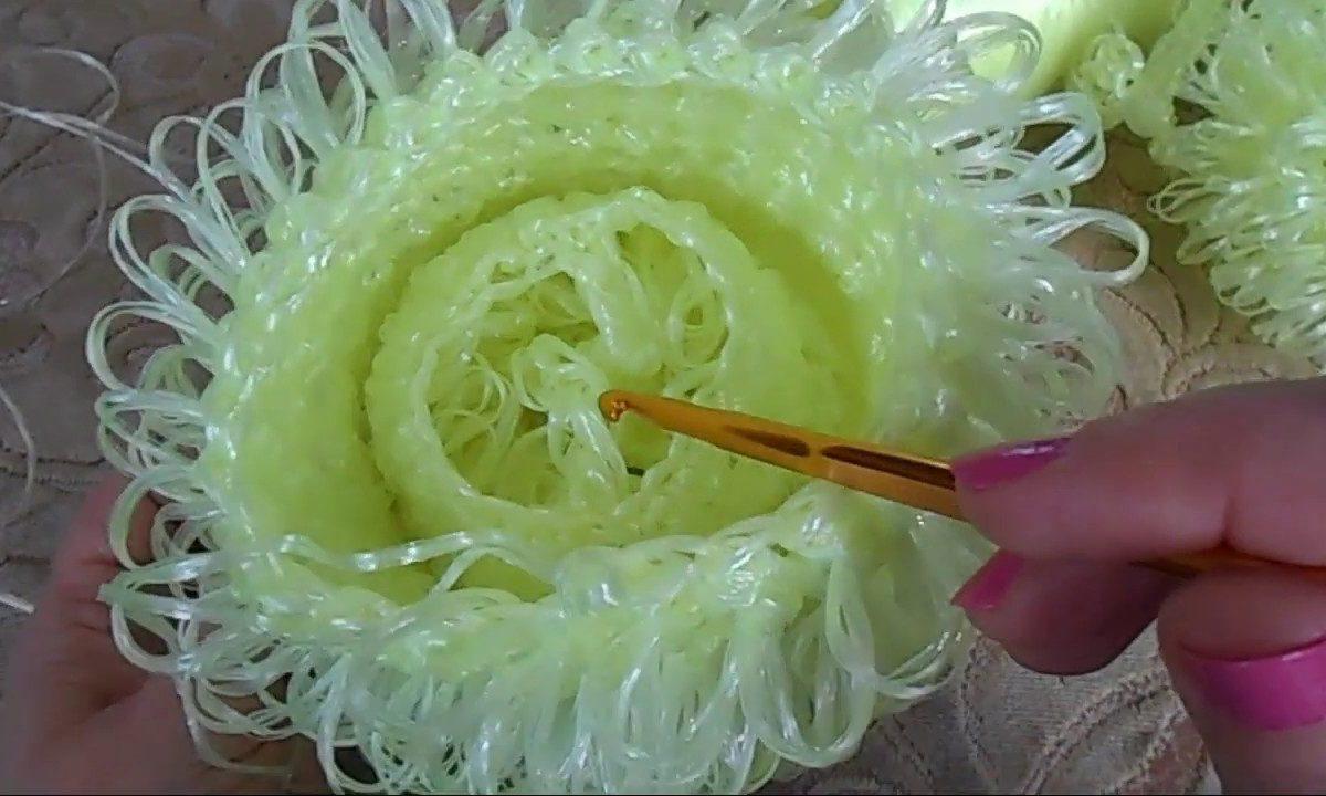 Антицеллюлитная мочалка своими руками / Мастер класс