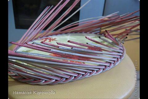 Плетение из газетных трубочек  Некоторые секреты  Мастер класс