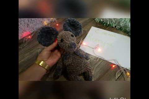 Плюшевый Мышонок  вязаный крючком. Crochet Plush Mouse