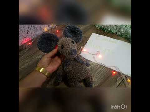 Плюшевый Мышонок  вязаный крючком. Crochet Plush Mouse