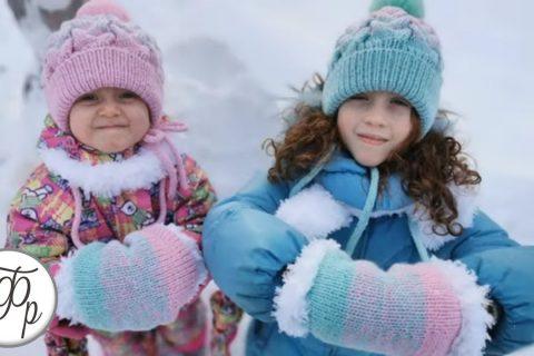 Детская муфта спицами. Как связать муфту в комплект к шапке?