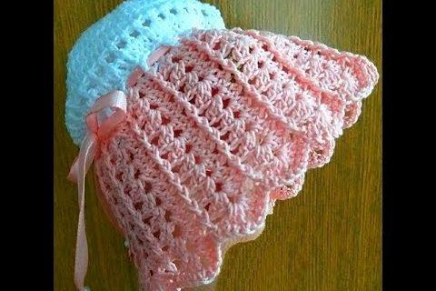 Комплект детский Зефирка с жемчугом крючком, 2 часть — шапочка