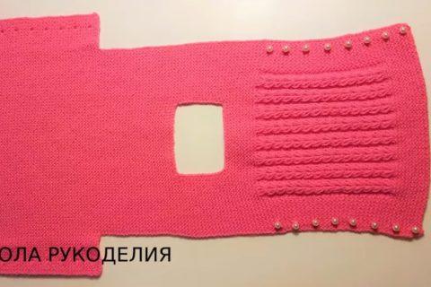 Жилет одним полотном спицами для девочки. Нужны всего две мерки
