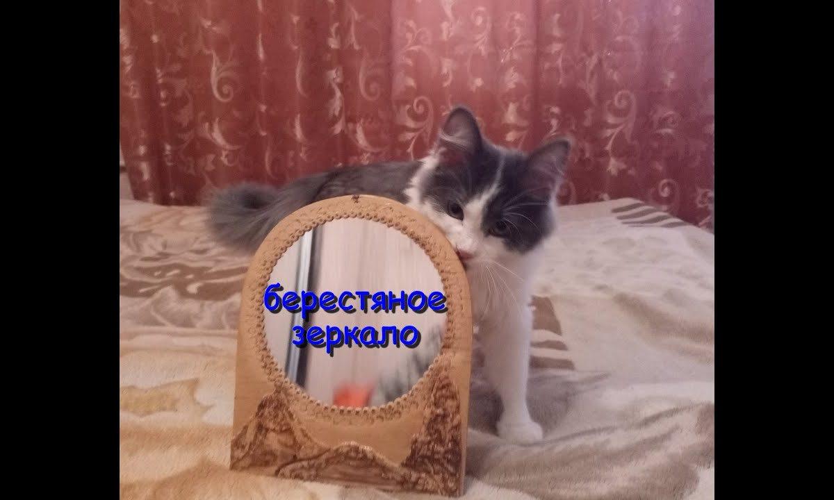 поделки из бересты,рамка для зеркала