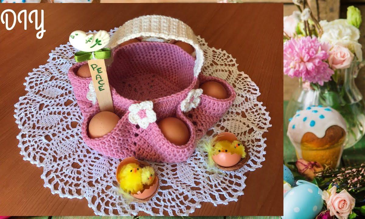 DIY Пасхальный Декор своими руками/Подробный мастер класс / Корзинка вязанная крючком /Идеи к Пасхе