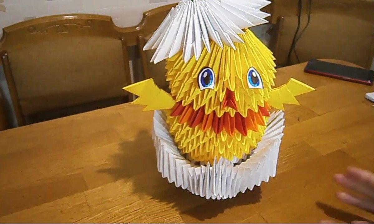 Цыпленок в Скорлупе из Оригами Модулей