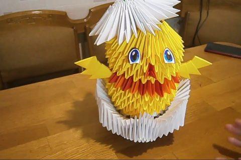 Цыпленок в Скорлупе из Оригами Модулей