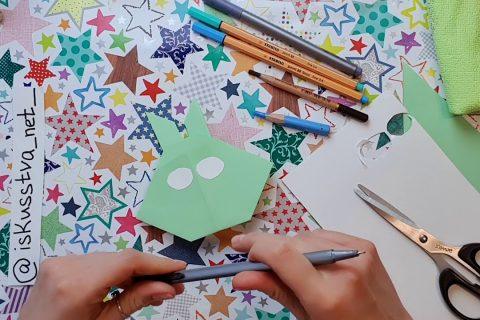 День 2: заяц косой в технике оригами?