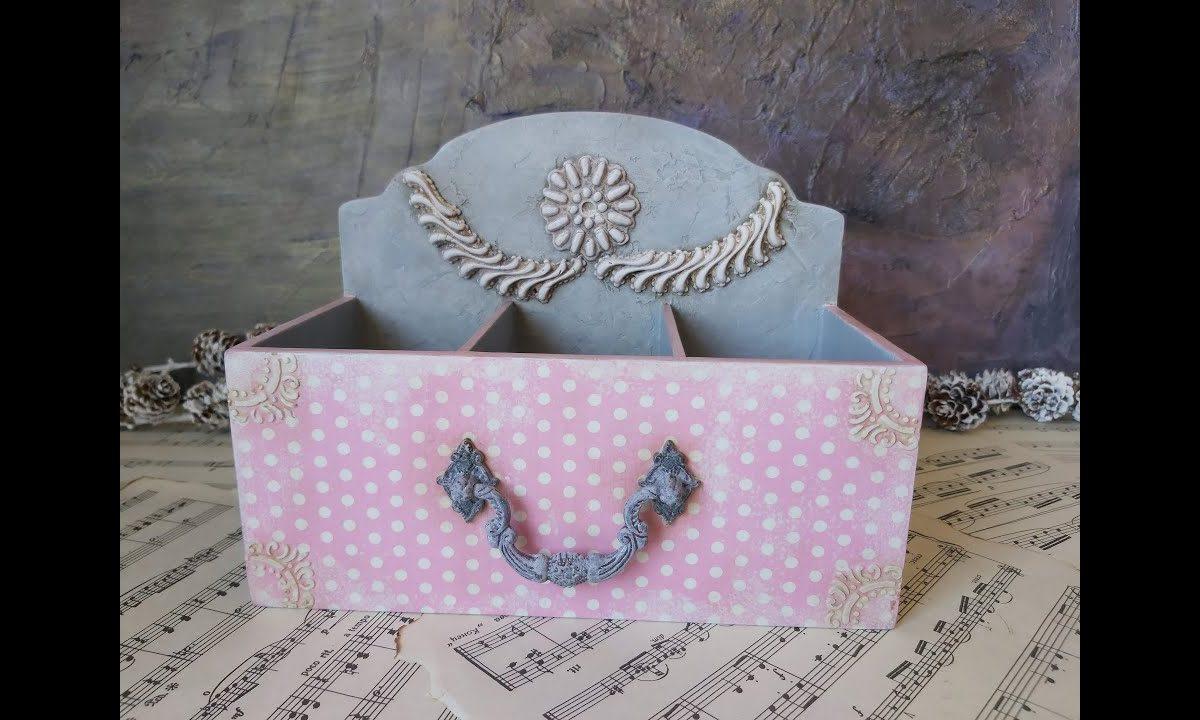 Декупаж короба/Декор короба своими руками/Wooden Box Decorations/DIY/Decoupage