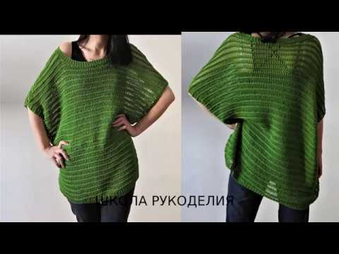 Летний топ-туника очень красивым простым узором сеткой. Туника оверсайз.