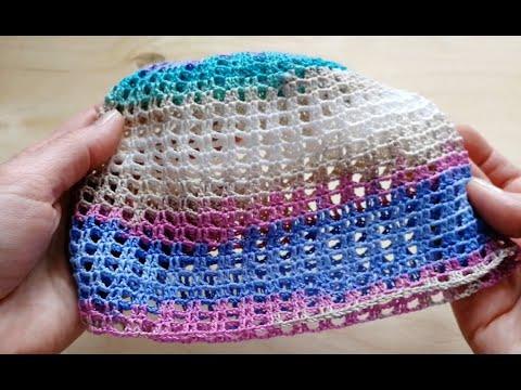 Летняя шапочка крючком ( 1 ч) ( crochet hat)