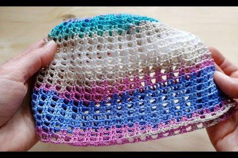 Летняя шапочка крючком ( 2 ч) ( crochet hat)