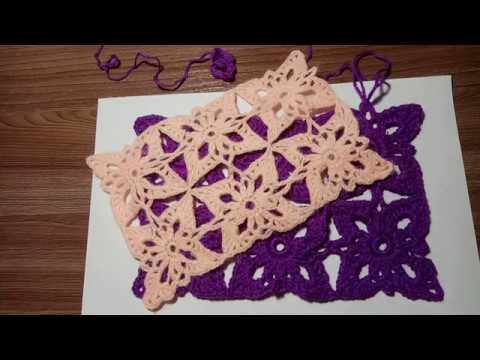 Безотрывное вязание мотивов крючком //Seamless crochet motifs
