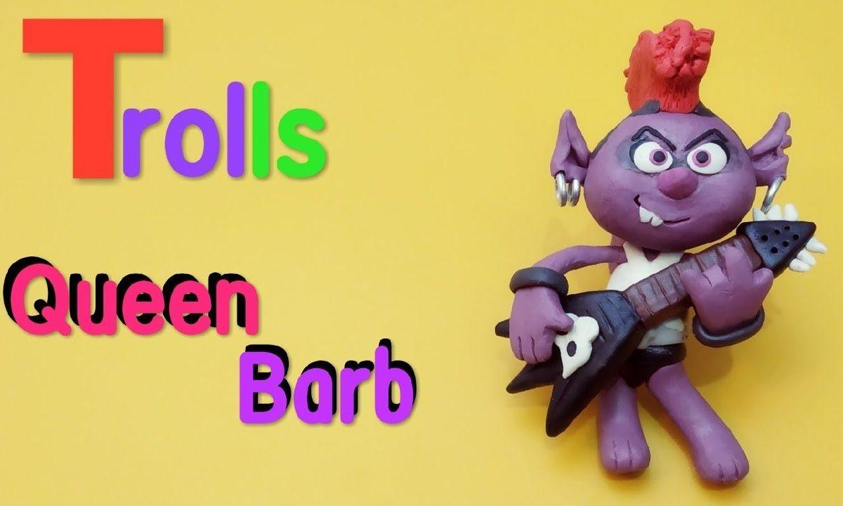 Queen Barb. Лепка.  Тролли из пластилина. Королева Рокси.