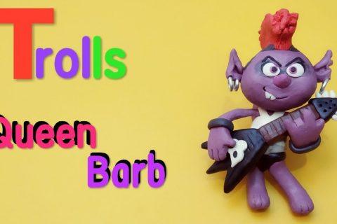 Queen Barb. Лепка.  Тролли из пластилина. Королева Рокси.