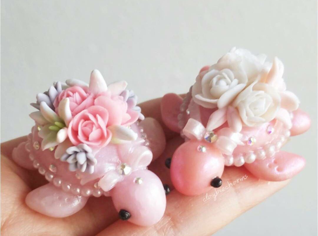 Чудесный мир черепах. Миниатюрные работы от ClaybieCharms