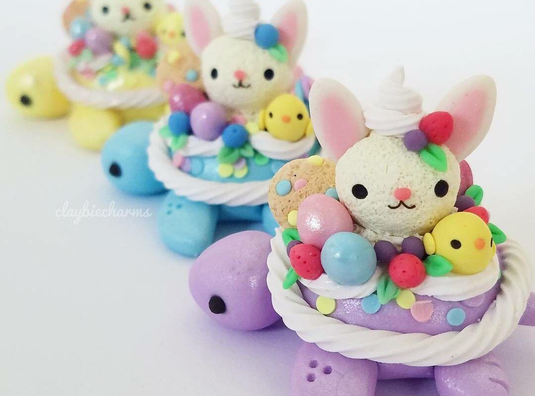 Чудесный мир черепах. Миниатюрные работы от ClaybieCharms