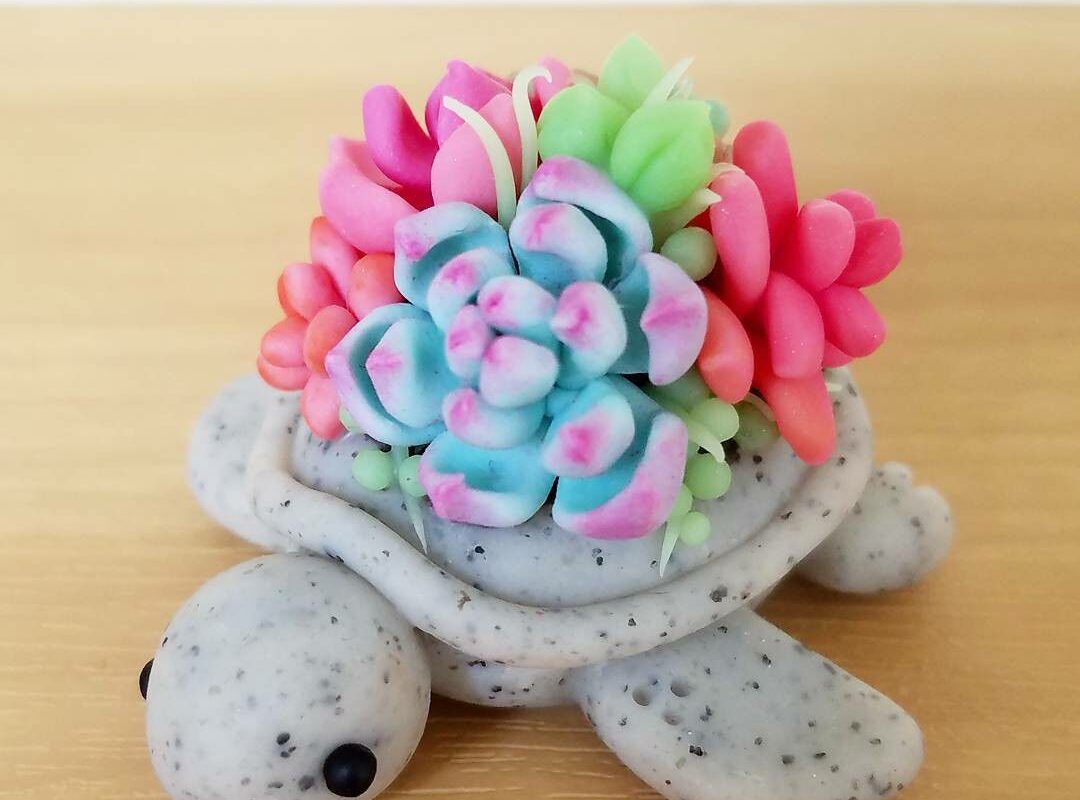 Чудесный мир черепах. Миниатюрные работы от ClaybieCharms