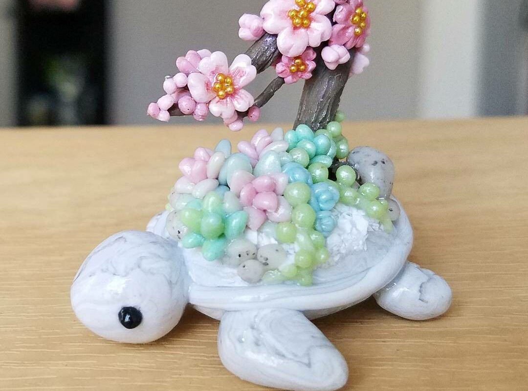 Чудесный мир черепах. Миниатюрные работы от ClaybieCharms