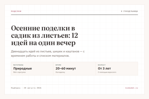 Осенние поделки в садик из листьев: 12 идей на один вечер