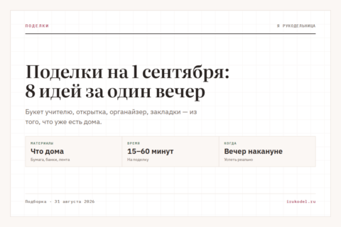 Поделки на 1 сентября: 8 идей за один вечер