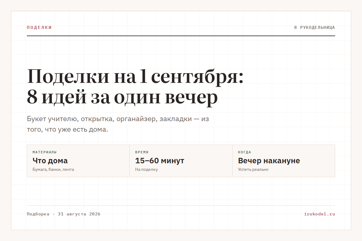 Поделки на 1 сентября: 8 идей за один вечер