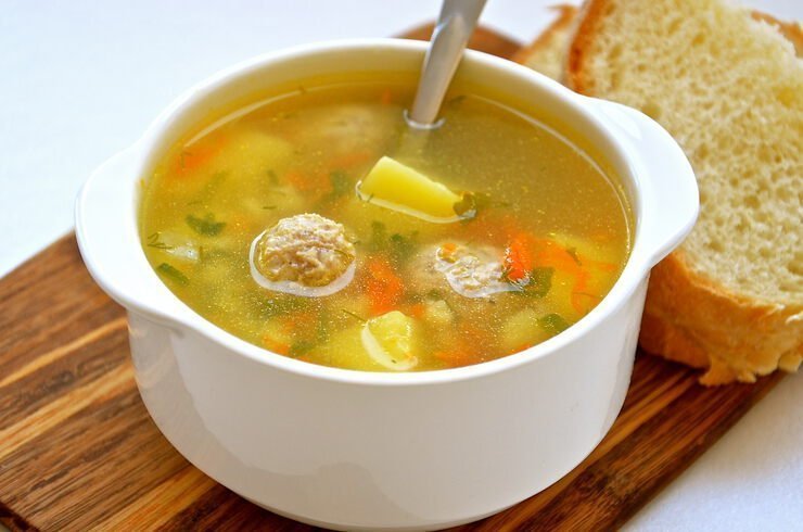 Вкусный рецепт овощного СУПА С ФРИКАДЕЛЬКАМИ