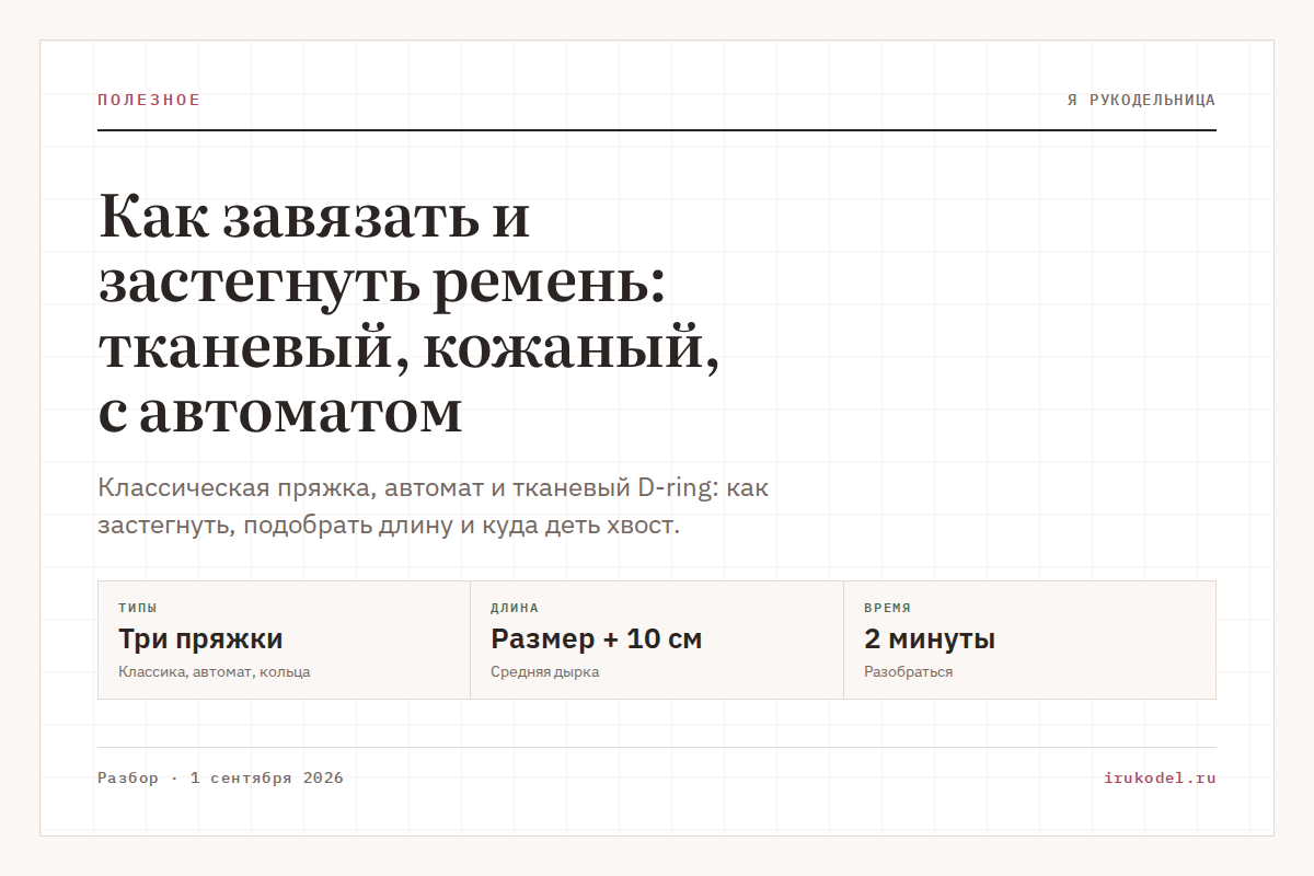 Как завязать и застегнуть ремень: тканевый, кожаный, с автоматом