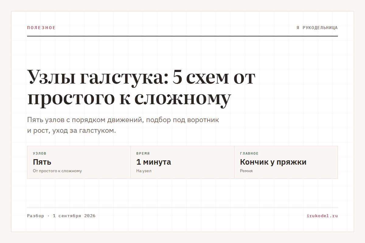 Узлы галстука: 5 схем от простого к сложному