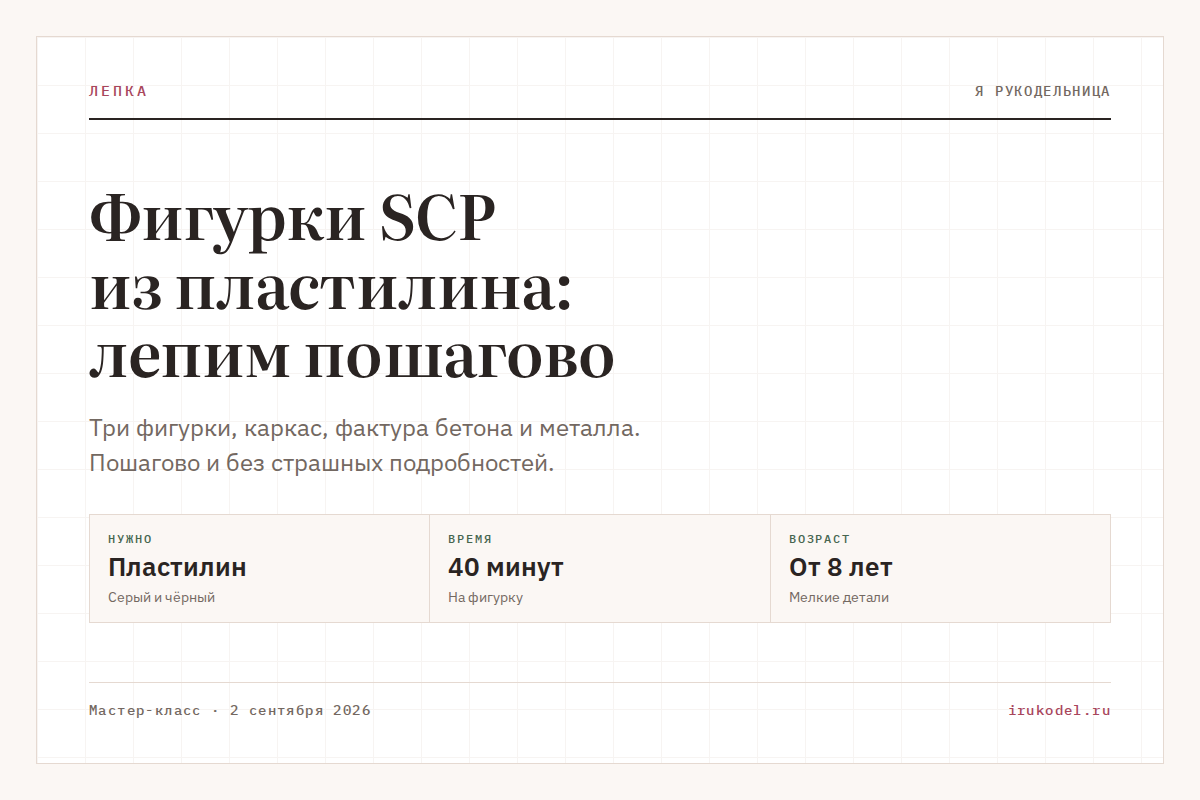 Фигурки SCP из пластилина: лепим пошагово
