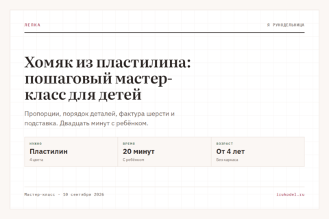 Хомяк из пластилина: пошаговый мастер-класс для детей