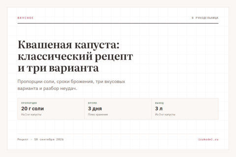 Квашеная капуста: классический рецепт и три варианта