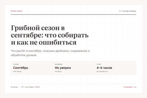 Грибной сезон в сентябре: что собирать и как не ошибиться