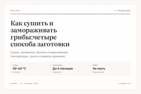 Как сушить и замораживать грибы: четыре способа заготовки