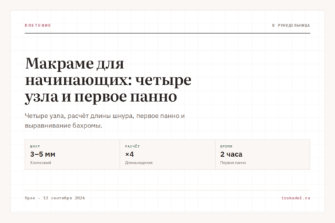 Макраме для начинающих: четыре узла и первое панно