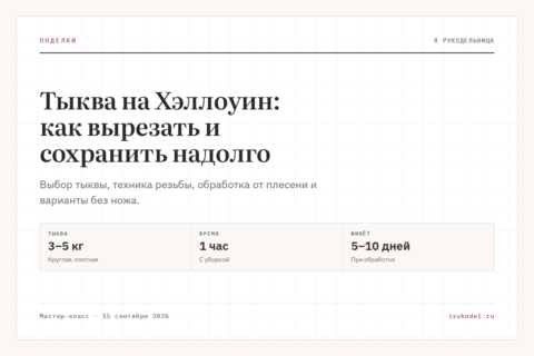 Тыква на Хэллоуин: как вырезать и сохранить надолго