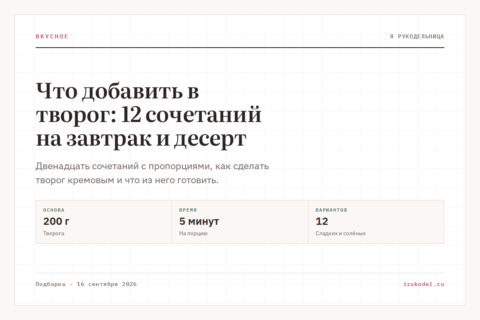 Что добавить в творог: 12 сочетаний на завтрак и десерт