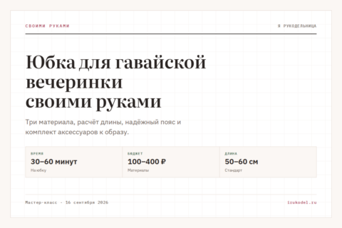 Юбка для гавайской вечеринки своими руками