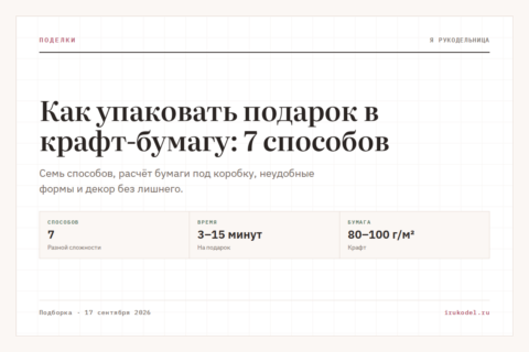 Как упаковать подарок в крафт-бумагу: 7 способов