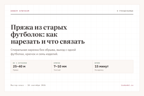 Пряжа из старых футболок: как нарезать и что связать