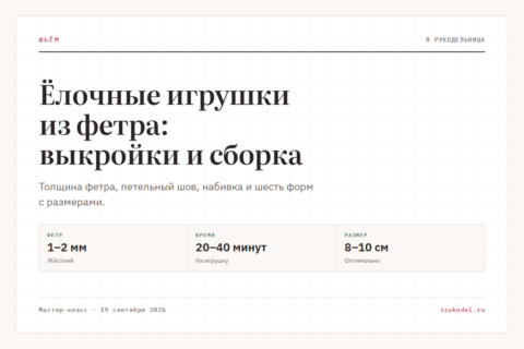 Ёлочные игрушки из фетра: выкройки и сборка