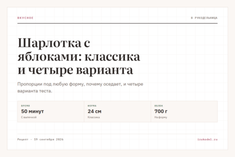 Шарлотка с яблоками: классика и четыре варианта