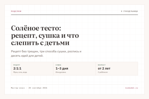 Солёное тесто: рецепт, сушка и что слепить с детьми