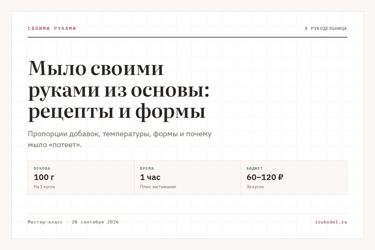 Мыло своими руками из основы: рецепты и формы