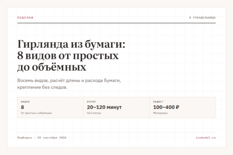 Гирлянда из бумаги: 8 видов от простых до объёмных